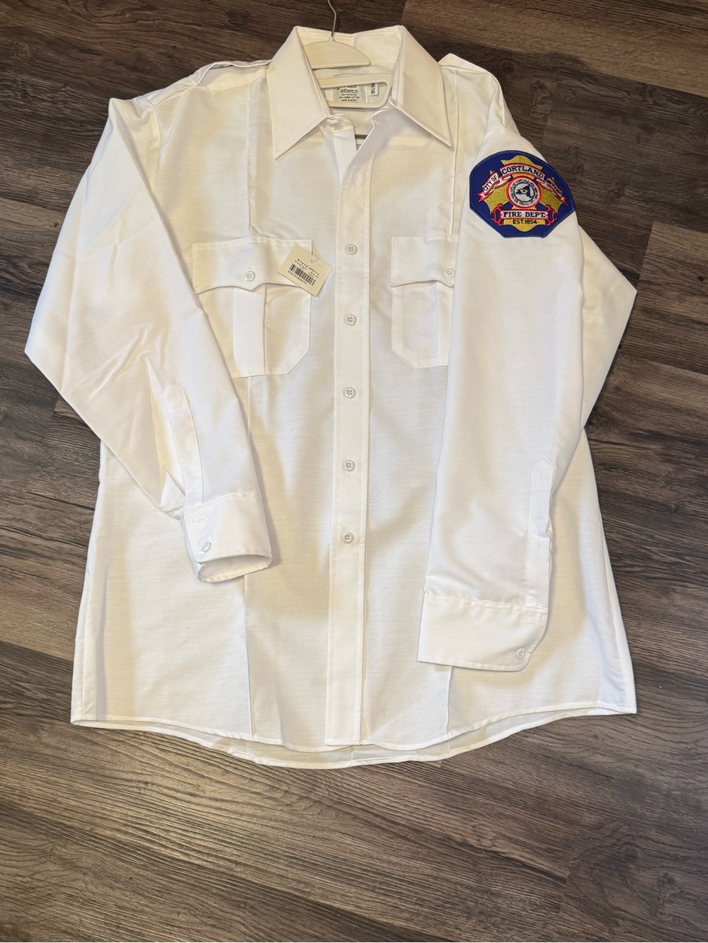 VGT Paragon Plus shirts Cortland NY Fire Department Uniform Men’s Size L White